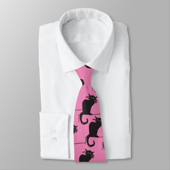 Cat Cats Lady Tie (Tied)