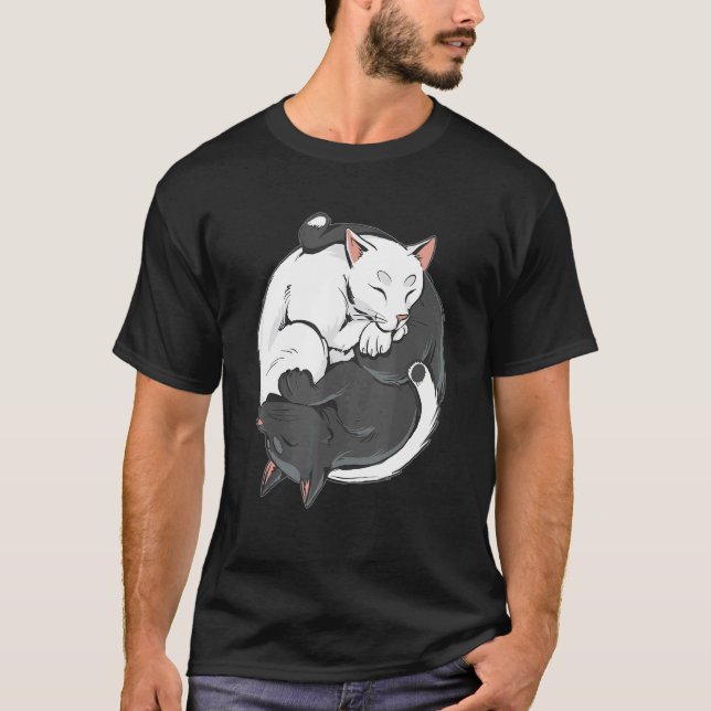 Cat Cats Yin Yang T-Shirt (Front)