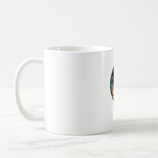 Cat Celestial Mystical Succulent Plant Witch Retro Coffee Mug (Left)