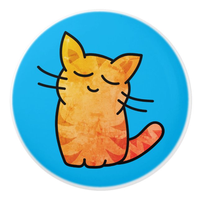 Cat Ceramic Knob (Front)