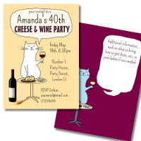 Cat Cheese and wine party birthday tasting
