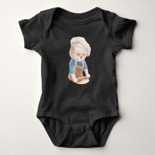Cat Chef Baking in the Kitchen Baby Bodysuit