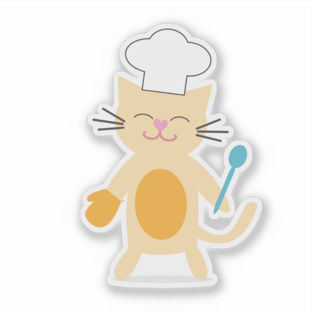 Cat Chef Sticker (Front)