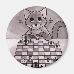 Cat Chess Magnet
