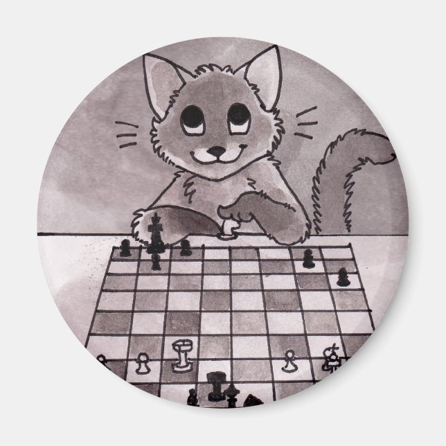 Cat Chess Magnet (Front)