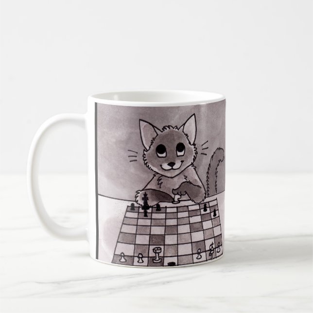 Cat Chess Mug (Left)
