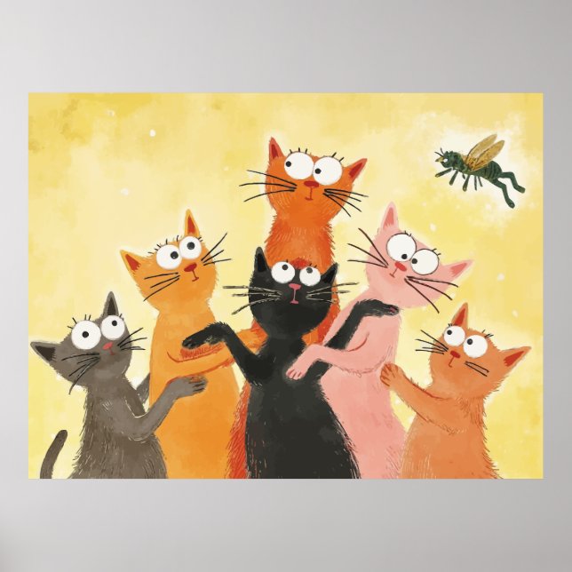 Cat-ching the Buzz Poster (Front)