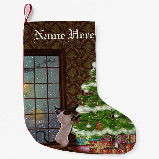 Cat Chistmas tree stocking (Front)