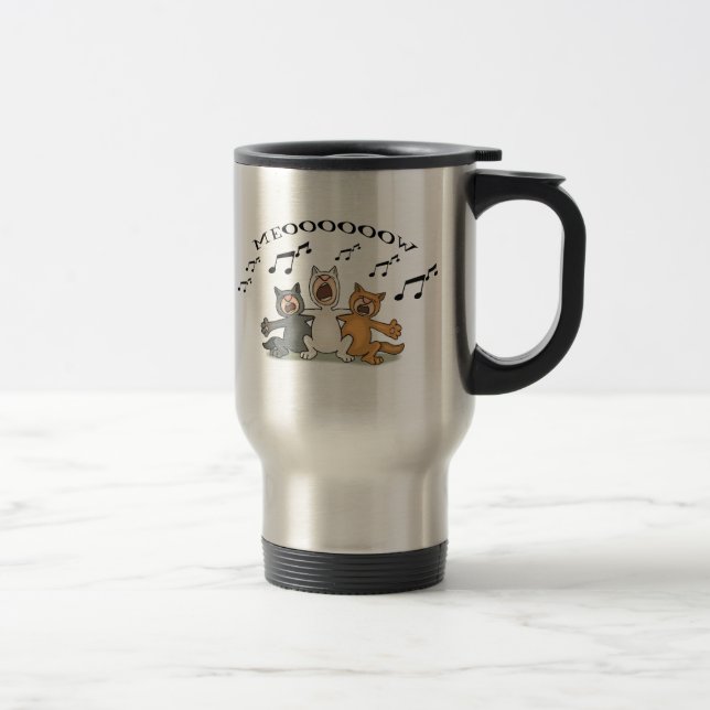 Cat Choir Travel Mug (Right)