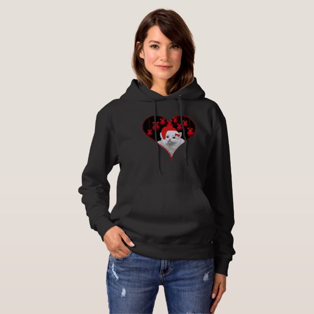 Cat Christmas - Adorable and Festive Feline Design Hoodie (Front Full)