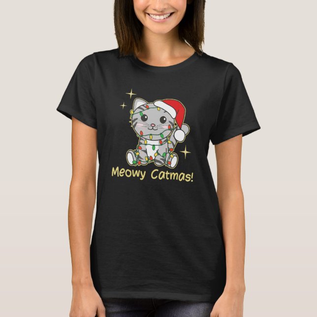 Cat Christmas Animals Cute Cats Meowy Catmas 12 T-Shirt (Front)