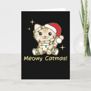 Cat Christmas Animals Cute Cats Meowy Catmas Holiday Card