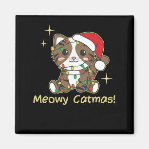 Cat Christmas Animals Cute Cats Meowy Catmas Magnet