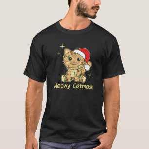 Cat Christmas Animals Cute Cats Meowy Catmas T-Shirt