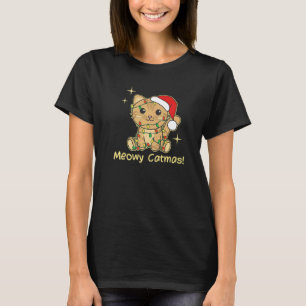 Cat Christmas Animals Cute Cats Meowy Catmas   T-Shirt
