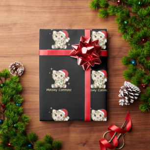 Cat Christmas Animals Cute Cats Meowy Catmas Wrapping Paper