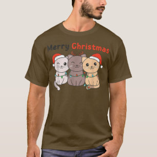 Cat Christmas Animals Cute Cats Merry Christmas T-Shirt
