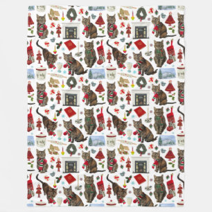 Cat Christmas Blanket