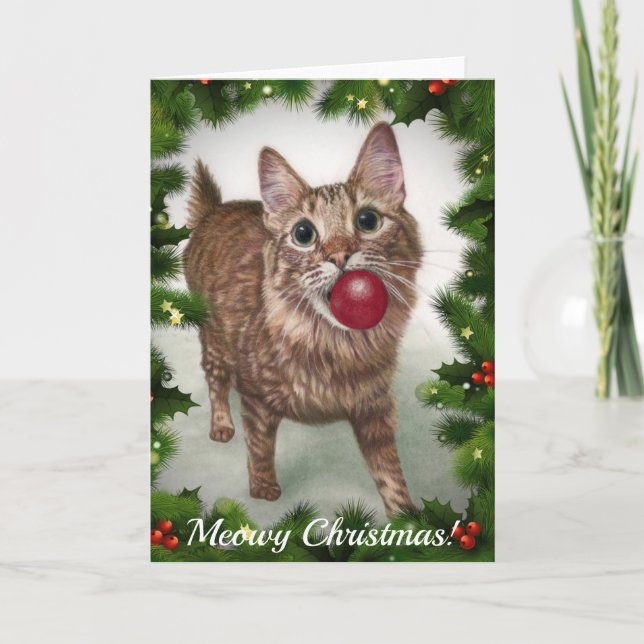 Cat Christmas Card (Front)