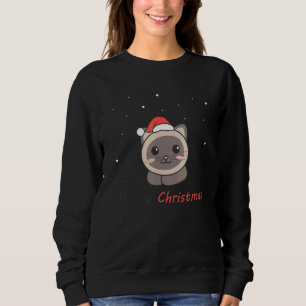 Cat Christmas Christmas Animals Fairy Lights With  Sweatshirt