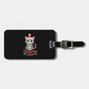 Cat Christmas Cutie Cats Christmas T-Shirt for Men Luggage Tag