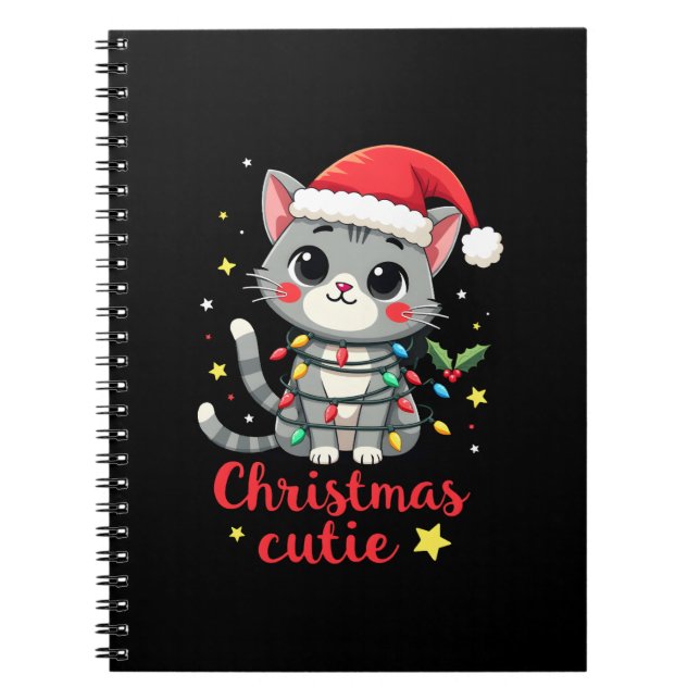 Cat Christmas Cutie Cats Christmas T-Shirt for Men Notebook (Front)