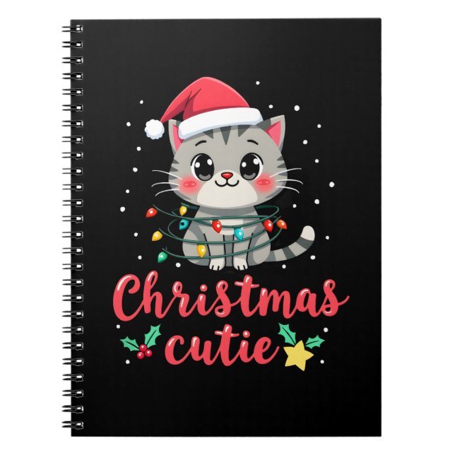Cat Christmas Cutie Cats Christmas T-Shirt for Men Notebook (Front)