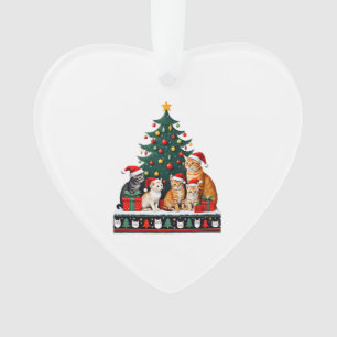 Cat Christmas Funny Ugly Women Men Merry Gift (5) Ornament