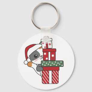 Cat Christmas Gift Winter Animals Cats Keychain