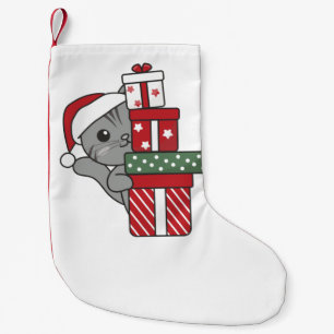 Cat Christmas Gift Winter Animals Cats Small Christmas Stocking