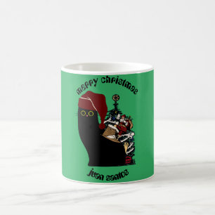 cat christmas gifts, personalised name coffee mug