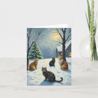 Cat Christmas Holiday Card