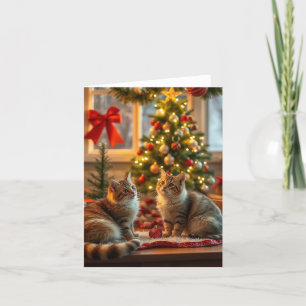 Cat Christmas Holiday Card
