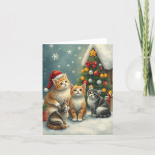 Cat Christmas Holiday Card