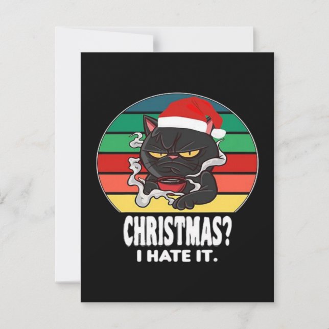 Cat Christmas  Holiday Card (Front)