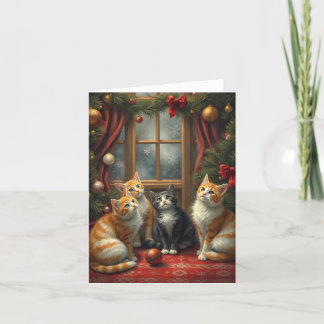 Cat Christmas Holiday Card