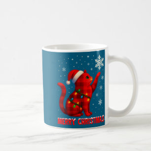 Cat Christmas Light Reindeer Santa Christmas Cat L Coffee Mug