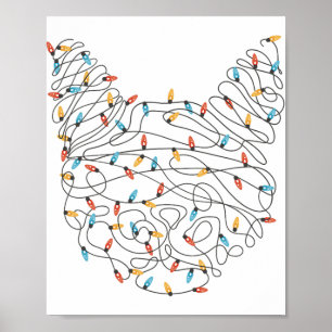 Cat Christmas Lights - Funny Christmas  Poster