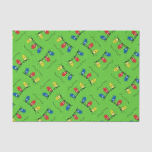 Cat Christmas Lights Funny Meowy and Bright Tissue Paper