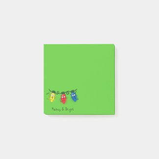 Cat Christmas Lights Funny Post-it Notes