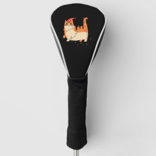 Cat Christmas lights Golf Head Cover