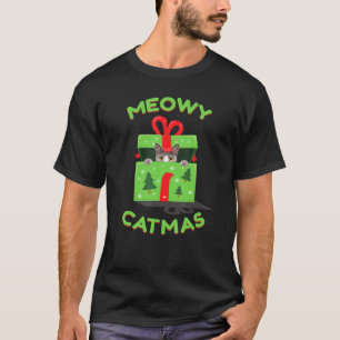 Cat Christmas Meowy Catmas Pyjamas Kids Girls Boys T-Shirt