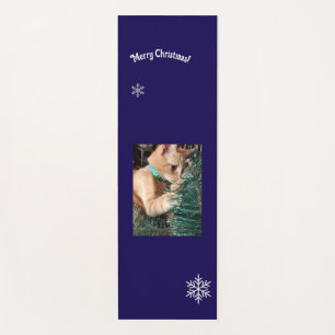 Cat Christmas Photo text customize Yoga Mat