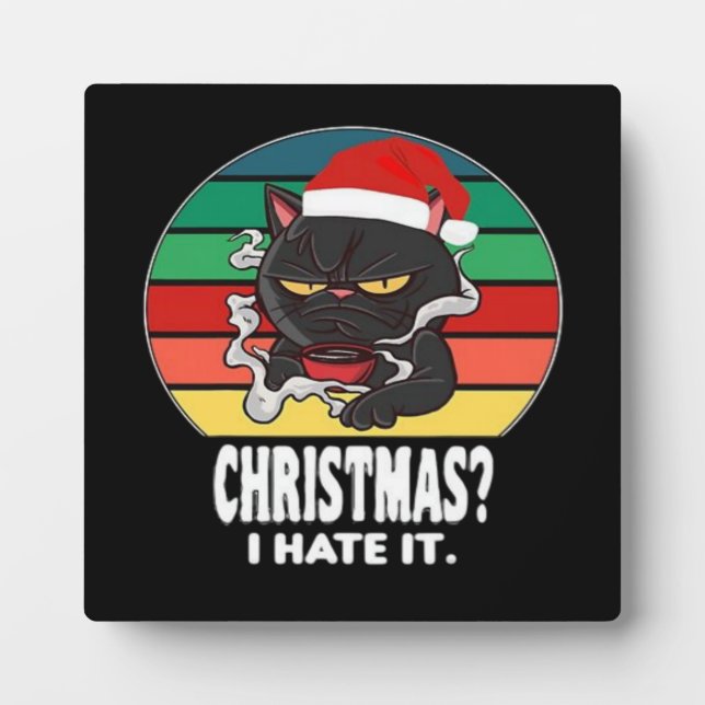 Cat Christmas  Plaque (Front)