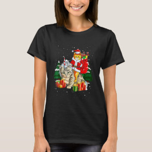 Cat Christmas Santa Caticorn Meowy Xmas T-Shirt