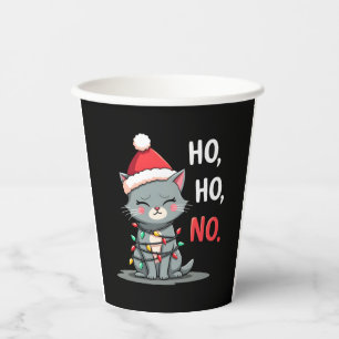 Cat Christmas Shirt Kids Funny Santa Cat Christmas Paper Cups