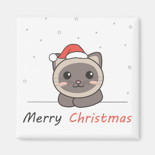 Cat Christmas Snow Winter Animals Cats Magnet