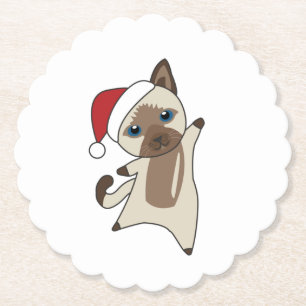 Cat Christmas Snow Winter Animals Cats Paper Coaster