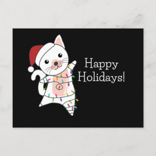 Cat Christmas Snow Winter Animals Cats Postcard