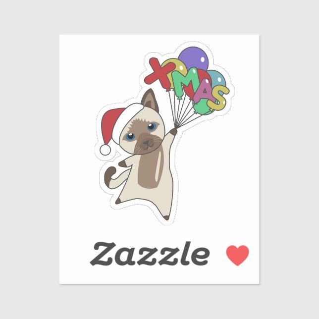 Cat Christmas Snow Winter Animals Cats Sticker (Sheet)